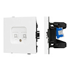 Механизм компьютерной розетки двойной SCT-TENDO-MPC2-PL-WH (RJ-45, CAT6) (Arlight, Белый) Lednikoff