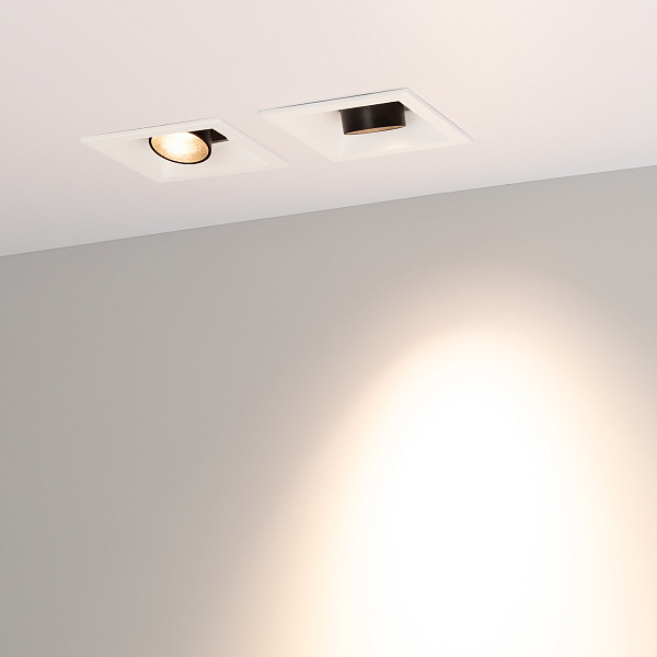 Светильник MS-ORIENT-BUILT-TURN-TC-S67x67-3W Warm3000 (WH-BK, 30 deg, 230V) (Arlight, IP20 Металл, 5 лет) Lednikoff