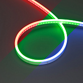 Светодиодная лента герметичная WAVE-SIDE-PU-H120-06x12mm 24V RGB (8 W/m, IP68, 3m, wire x1) (Arlight, Вывод прямой, 3 года)