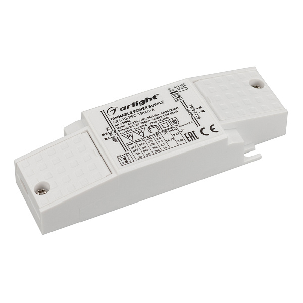 Блок питания ARJ-10-PFC-TRIAC-A (10W, 200-350mA) (Arlight, IP20 Пластик, 5 лет) Lednikoff