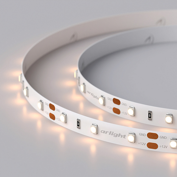 Светодиодная лента RT 2-5000 12V Warm2700 (3528, 300 LED, LUX) (Arlight, 4.8 Вт/м, IP20) Lednikoff