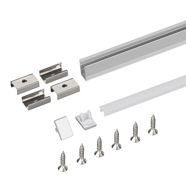 Профиль с экраном SL-MINI-8-H12-2000 ANOD+OPAL (Arlight, Алюминий) Lednikoff