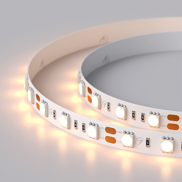Светодиодная лента RT 2-5000 12V Warm2400 2x (5060, 300 LED, LUX) (Arlight, 14.4 Вт/м, IP20) Lednikoff