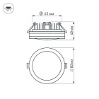 Светодиодная панель LTD-85SOL-5W Day White (Arlight, IP44 Пластик, 3 года) Lednikoff