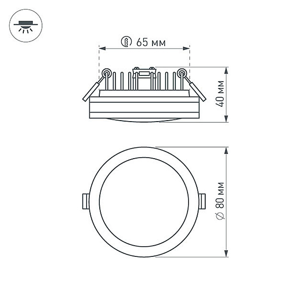 Светодиодная панель LTD-85SOL-5W Day White (Arlight, IP44 Пластик, 3 года) Lednikoff