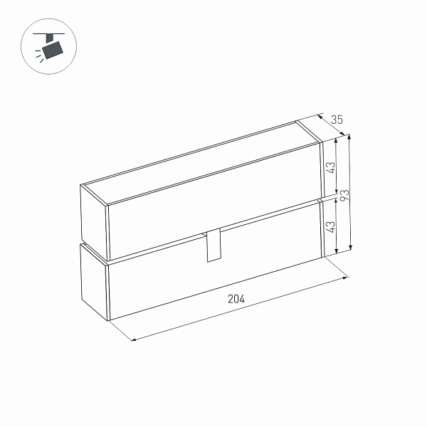 Светильник MAG-FLAT-FOLD-45-S205-6W Day4000 (BK, 100 deg, 24V) (Arlight, IP20 Металл, 5 лет)
