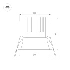 Светильник MS-FLOW-BUILT-R85-12W Day4000 (WH, 15 deg, 230V) (Arlight, IP20 Металл, 5 лет) Lednikoff