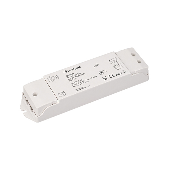 Диммер SMART-D20-DIM (12-48V, 1x10A, 2.4G) (Arlight, IP20 Пластик, 5 лет) Lednikoff