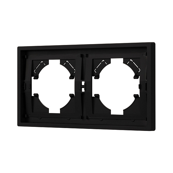 Рамка пластиковая FRM-TENDO-SFPL-2-BK (Arlight, Матовый черный) Lednikoff