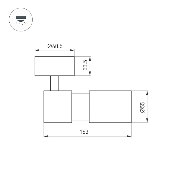 Светильник SP-ARTEMIS-SURFACE-FLAP-R55-12W Warm3000 (BK, 8-80 deg, 230V) (Arlight, IP20 Металл, 5 лет) Lednikoff