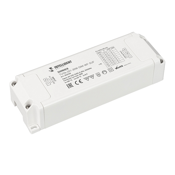 INTELLIGENT ARLIGHT Диммер TUYA-201-30W-DIM-WF-SUF (230V, 433MHz, 500-900mA) (IARL, -) Lednikoff