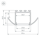 Профиль PLS-LOCK-H25-FA-2000 ANOD (Arlight, Алюминий) Lednikoff