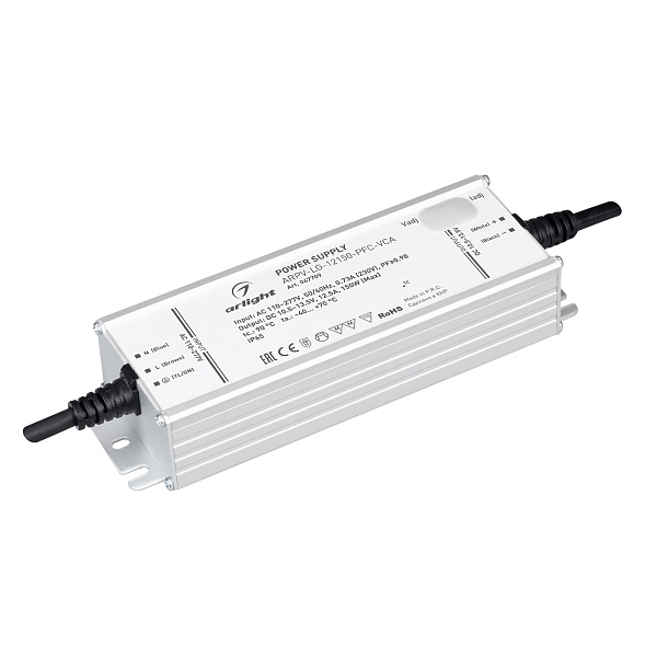 Блок питания ARPV-LG-12150-PFC-VCA (10.5-13.5V, 12.5A, 150W) (Arlight, IP65 Металл, 5 лет) Lednikoff