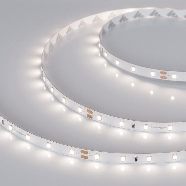 Светодиодная лента RT-A60-8mm 24V Day4000 (4.8 W/m, IP20, 2835, 50m) (Arlight, Открытый) Lednikoff