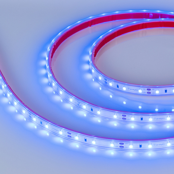 Светодиодная лента RTW 2-5000P 12V Blue (3528, 300 LED, LUX) (Arlight, 4.8 Вт/м, IP66) Lednikoff