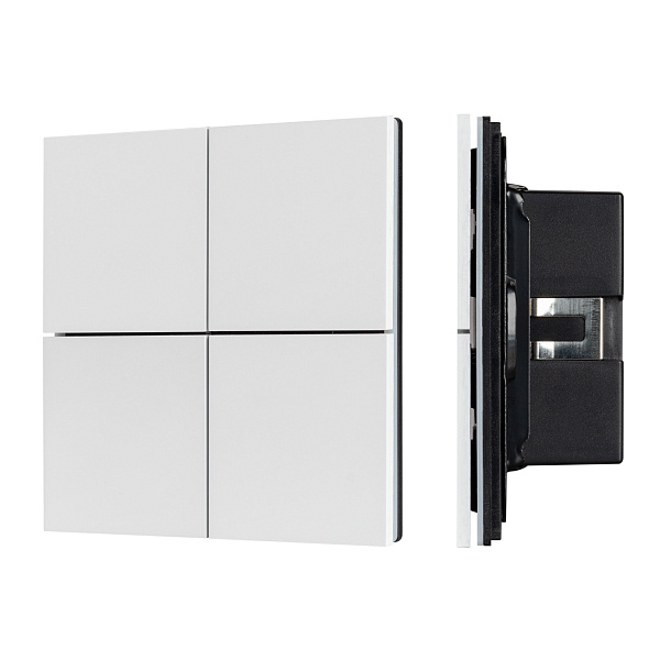 INTELLIGENT ARLIGHT Кнопочная панель KNX-304-23-IN White (BUS, Frameless) (IARL, IP20 Металл, 2 года) Lednikoff