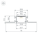 Профиль FANTOM-BENT-W23-TOP-2000 ANOD (Arlight, Алюминий) Lednikoff