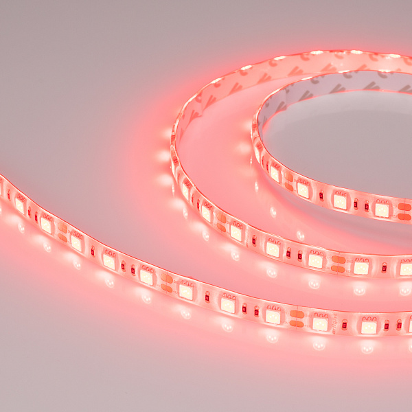 Светодиодная лента RTW 2-5000SE 12V Red 2x (5060, 300 LED, LUX) (Arlight, 14.4 Вт/м, IP65) Lednikoff