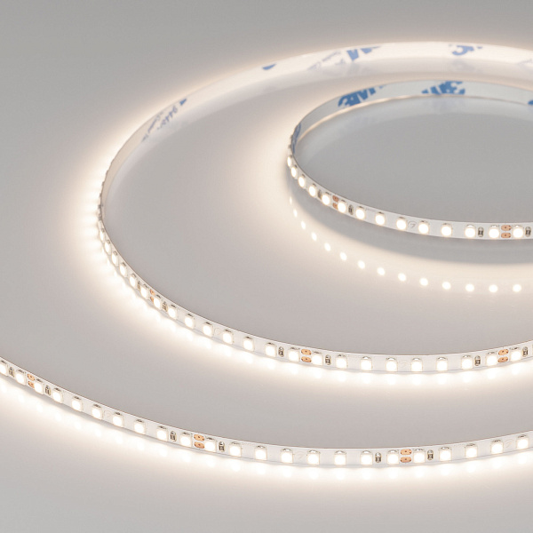 Светодиодная лента RT-A160-5mm 24V Warm3500 (9.6 W/m, IP20, 2835, 5m) (Arlight, Открытый) Lednikoff
