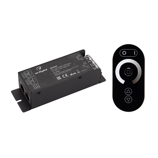 Диммер ARL-3022-OVAL-DIM Black (12-24V, 1x25A, ПДУ, RF) (Arlight, IP20 Металл, 2 года) Lednikoff