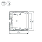 Профиль SL-ARC-3535-D1500-W90 WHITE (1180мм, дуга 1 из 4) (Arlight, Алюминий) Lednikoff