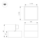 Светильник DL-GRIGLIATO-S190x190-24W Warm3000 (WH, 100 deg, 230) (Arlight, IP40 Металл, 5 лет) Lednikoff