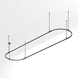 Основание ART-APRIORI-OVAL-ROD-800-4000x1000 (BK) (Arlight, IP20 Металл, 3 года)