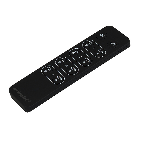 Пульт SR-2833K4 Black (диммер 4 зоны) (Arlight, IP20 Пластик, 3 года) Lednikoff