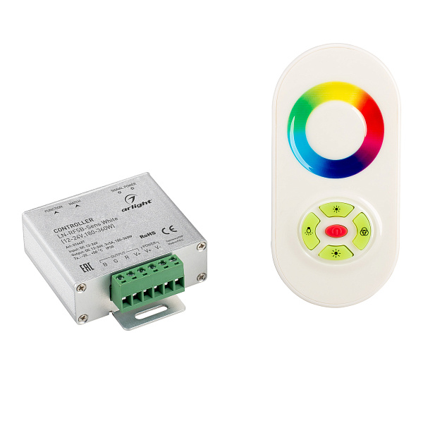 Контроллер LN-RF5B-Sens White (12-24V,180-360W) (Arlight, IP20 Металл, 1 год) Lednikoff