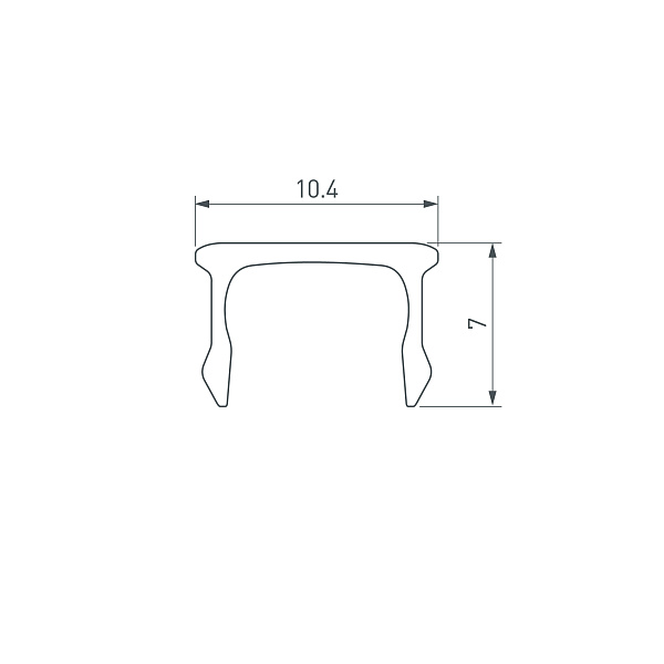 Экран ARH-PLINTUS-FANTOM-2000 Opal (Arlight, Пластик) Lednikoff