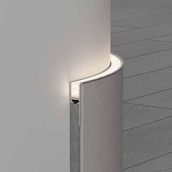 Профиль WALL-FANTOM-BENT-W10-SIDE-2000 ANOD (Arlight, Алюминий) Lednikoff