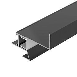 Профиль CEIL-S18-SHADOW-SIDE-3000 BLACK (Arlight, Алюминий)