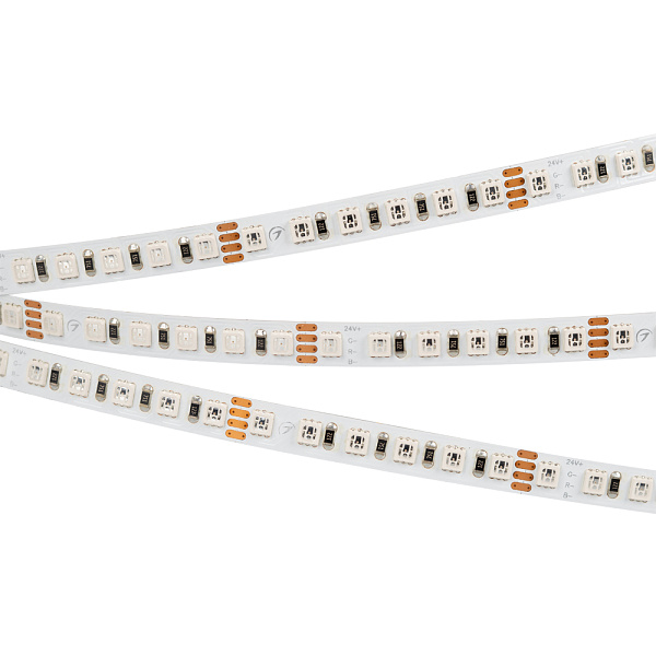 Светодиодная лента RT 2-5000 24V RGB 8mm (3838, 120 LED/m, LUX) (Arlight, 11 Вт/м, IP20) Lednikoff