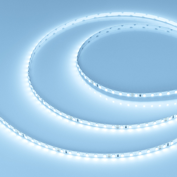 Светодиодная лента RT-A120-5mm 24V Cool 15K (9.6 W/m, IP20, 2835, 5m) (Arlight, 9.6 Вт/м, IP20) Lednikoff