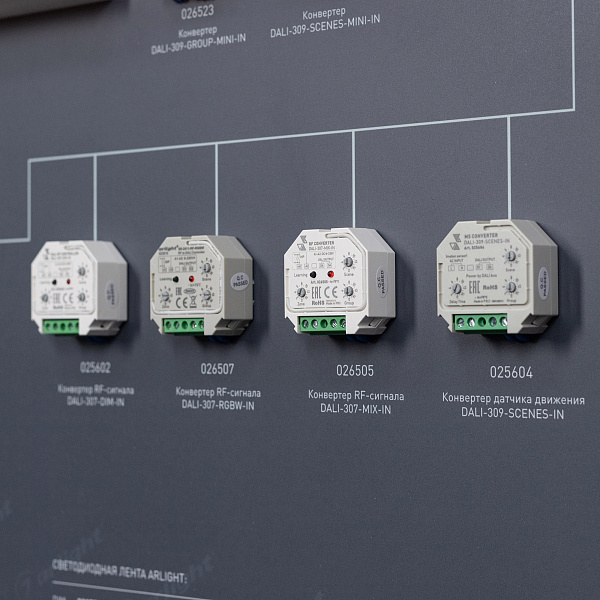 Стенд Системы Управления DALI 1760x600mm (DB 3мм, пленка, лого) (Arlight, -)