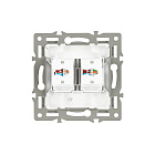 Механизм компьютерной розетки двойной SCT-MPC2-PL-GR (RJ-45, CAT6) (Arlight, -) Lednikoff