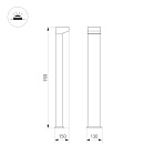 Светильник LGD-JASMUS-BOLL-H900-12W Warm3000 (BK, 93 deg, 230V) (Arlight, IP65 Металл, 3 года) Lednikoff