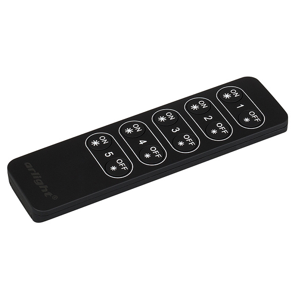 Пульт SR-2833K5 Black (диммер 5 зон) (Arlight, IP20 Пластик, 3 года) Lednikoff