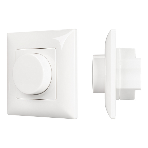 Панель SMART-P14-DIM-P-IN White (230V, 1.5A, 0/1-10V, Rotary, 2.4G) (Arlight, IP20 Пластик, 5 лет) Lednikoff
