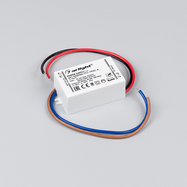 Блок питания ARJ-KE50300-PFC-TRIAC-A (15W, 300mA) (Arlight, IP44 Пластик, 5 лет) Lednikoff