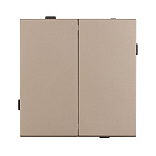 Механизм выключателя двухклавишный непроходной SWT-TENDO-MK02-PL-GD (230V, 10A) (Arlight, Песочный) Lednikoff