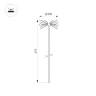 Светильник KT-DANDEL-BOLL-H495-0.5W Warm3000 (WH, 24 deg, 24V) (Arlight, IP65 Металл, 3 года) Lednikoff