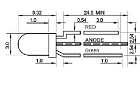 Светодиод ARL-3514EGW/3L (anode) (Arlight, 3мм (круглый)) Lednikoff