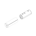 Заглушка ROUND-D36-360 BLACK с отверстием (Arlight, Металл) Lednikoff