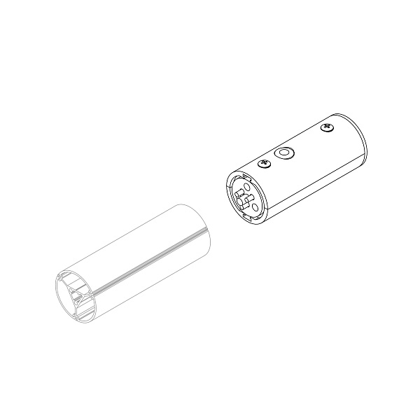 Заглушка ROUND-D36-360 BLACK с отверстием (Arlight, Металл) Lednikoff