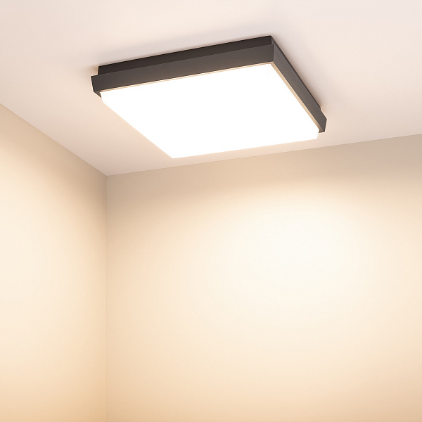 Светильник LGD-AREA-S240x240-25W Warm3000 (GR, 110 deg, 230V) (Arlight, IP54 Металл, 3 года) Lednikoff