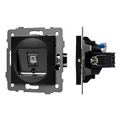 Механизм компьютерной розетки SCT-MPC1-PL-BK-V (RJ-45, CAT6) (Arlight, -)