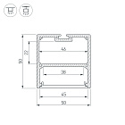 Профиль SL-LINE-5050-3000 BLACK (Arlight, Алюминий) Lednikoff