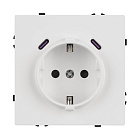 ARL NOBE Розетка зк со шторками с USB тип C+С софт-тач белый кварц SCT-MUCC-SFPL-WH (250V, 16A) (Arlight, -) Lednikoff