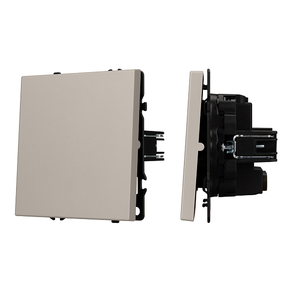 Механизм выключателя одноклавишный перекрёстный SWT-NOBE-MKX1-SFPL-CA (230V, 10A) (Arlight, Кашемир) Lednikoff